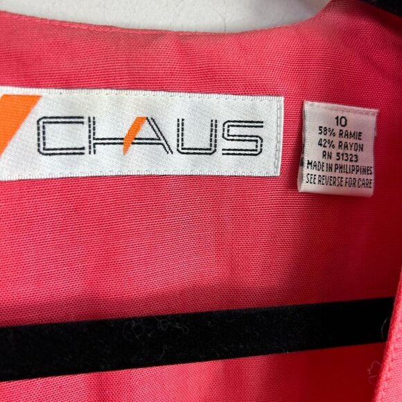Vintage Chaus salmon blazer Ramie‎ blend size 10 - Picture 4 of 9